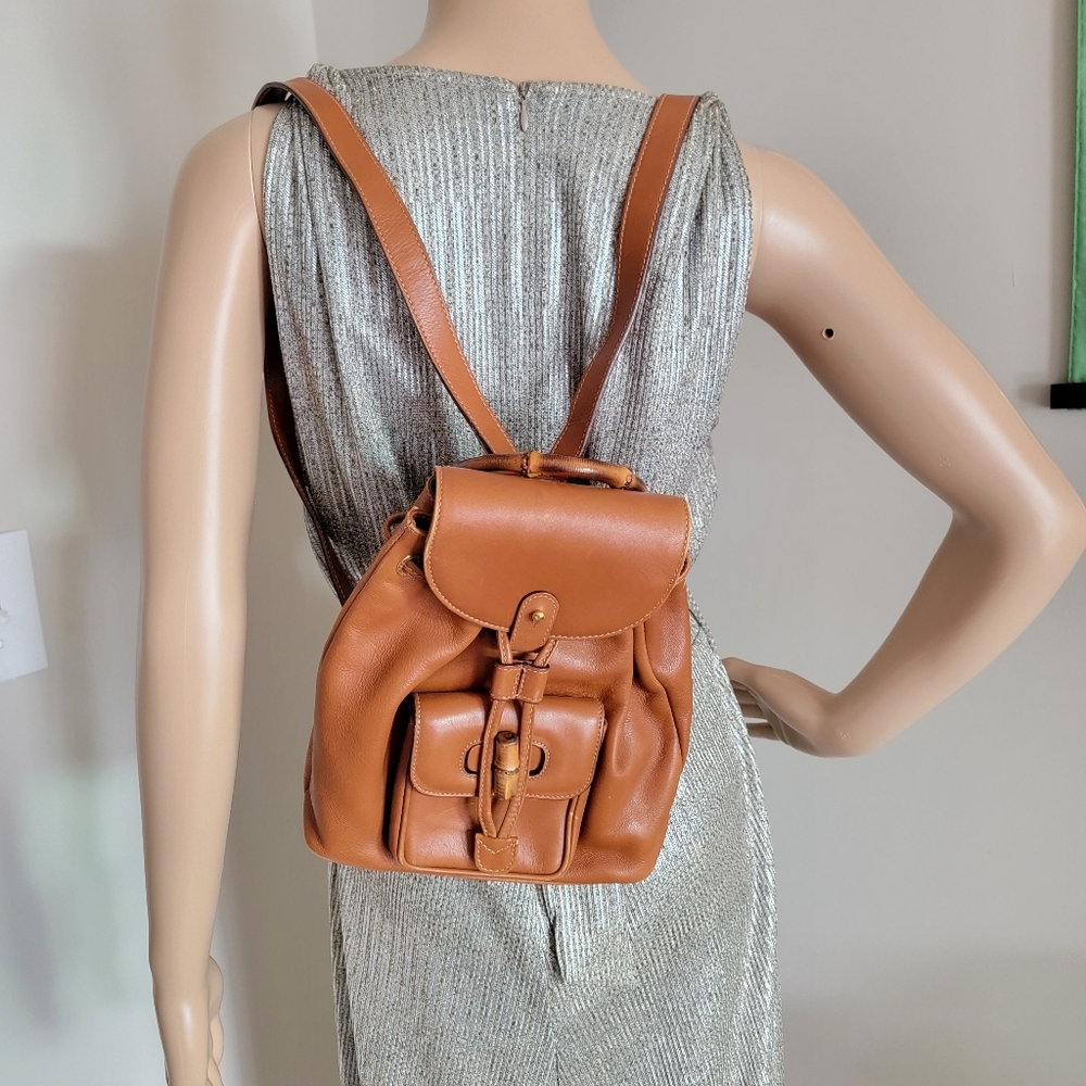 Limited-time Deal⏰️ Authentic Gucci Leather Bamboo Backpack